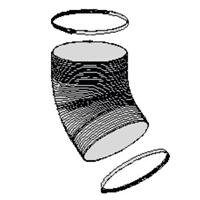 0000101906 Plymovent Hose 400mm long, 161mm dia, incl 2 hose clamps
