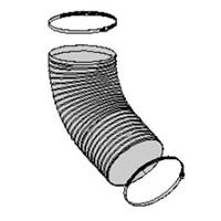 0000101994 Plymovent Hose L=330 mm/Ø 100 mm (black), incl. 2 tie-wraps