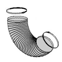 0000101996 Hose L=500 mm/Ø 100 mm (black), incl. 2 tie-wraps