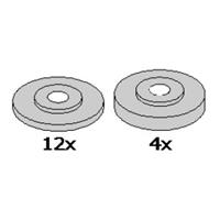 0000102322 Brass bushings Ø 26 mm (12x 2,5 mm + 4x 5 mm)